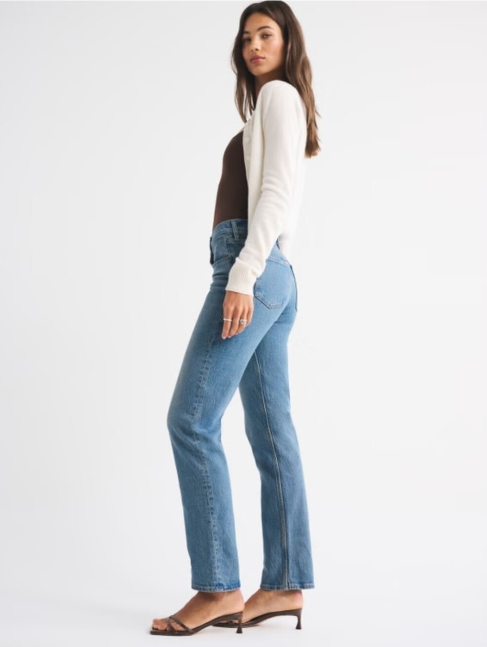 ❤️ ABERCROMBIE  & FITCH CURVE LOVE 90'S HIGH RISE STRAIGHT LEG JEANS, 4S (27 S)